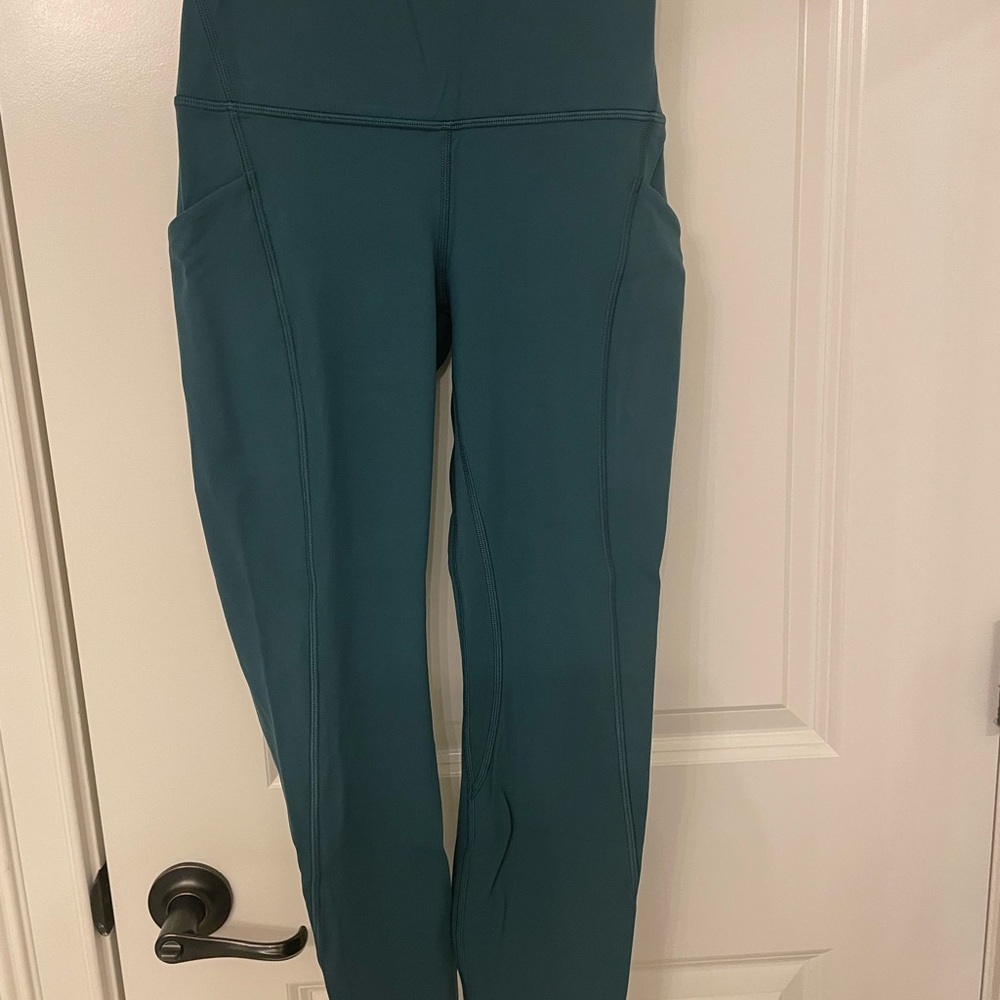 Teal High-Waisted Leggings